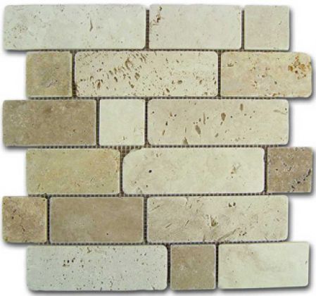 Mosaico Travertino Brick 184996 D-515 30x30