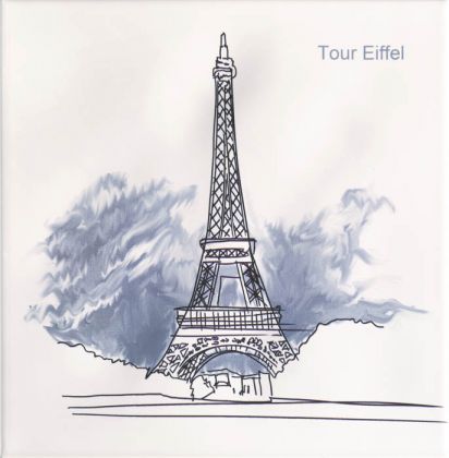Ondulado Decor World-2 Tour Eiffel 20x20