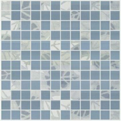 Acuarela Mosaico Azul-Perla 30x30