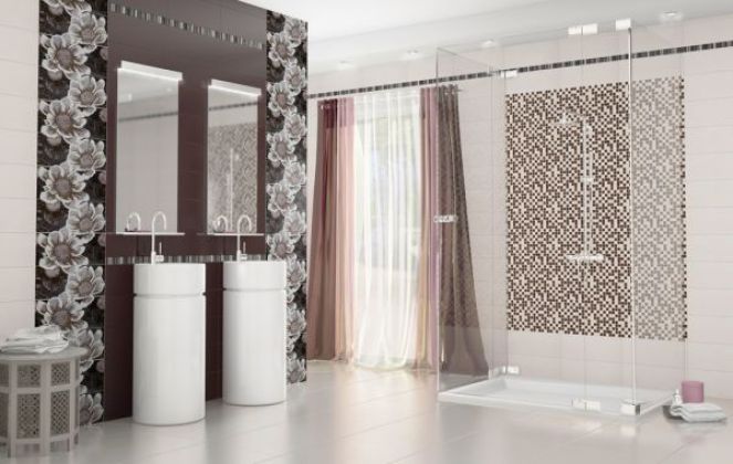 Style Mosaico Marfil- Lila 30x30