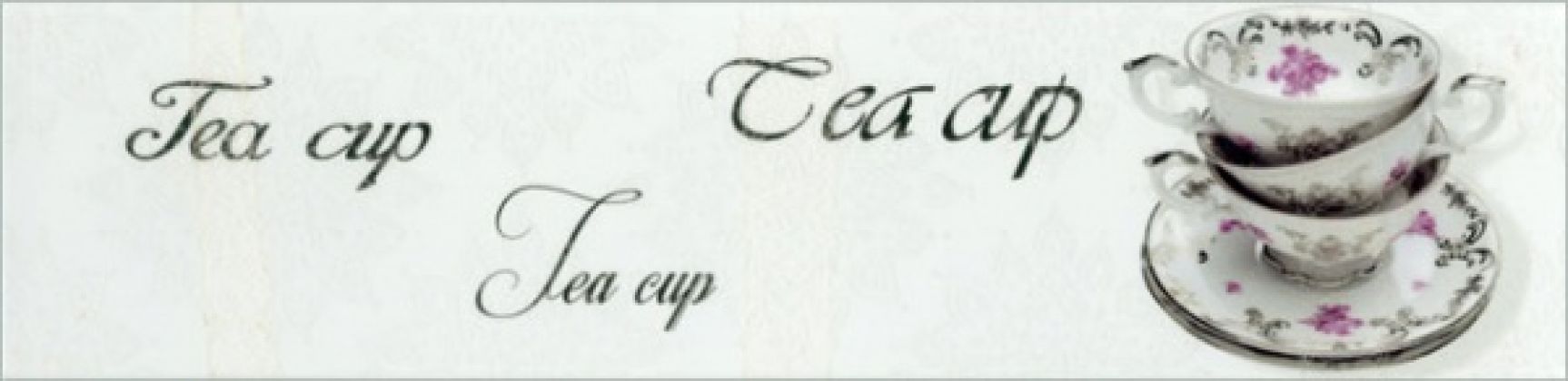 Dеcor Veronika Tea Cup Blanco Brillo 10x40
