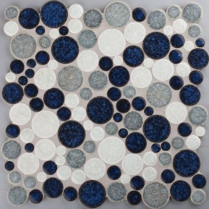 Mosaico Sphere Blue/White 30x30