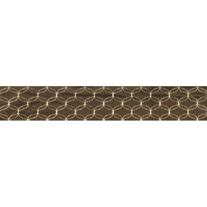 ETHEREAL Gold Geometric Border Brown Glossy 9x60 K083596