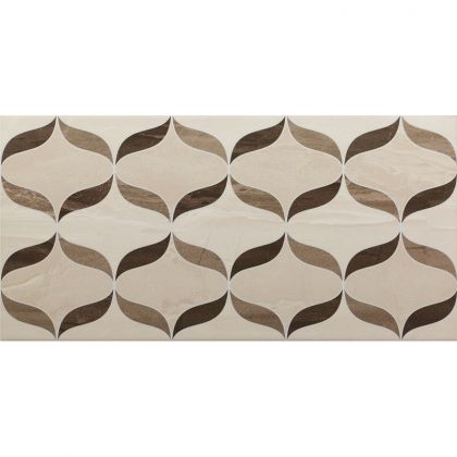 ETHEREAL Brown-L.Beige Geometric Decor Mix Glossy 30x60 K92796500001VTE0
