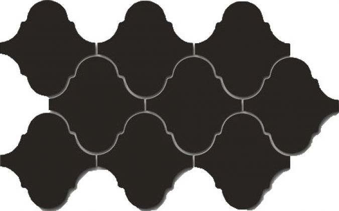 Мозаика Scale Alhambra Black matt 27x43 21925