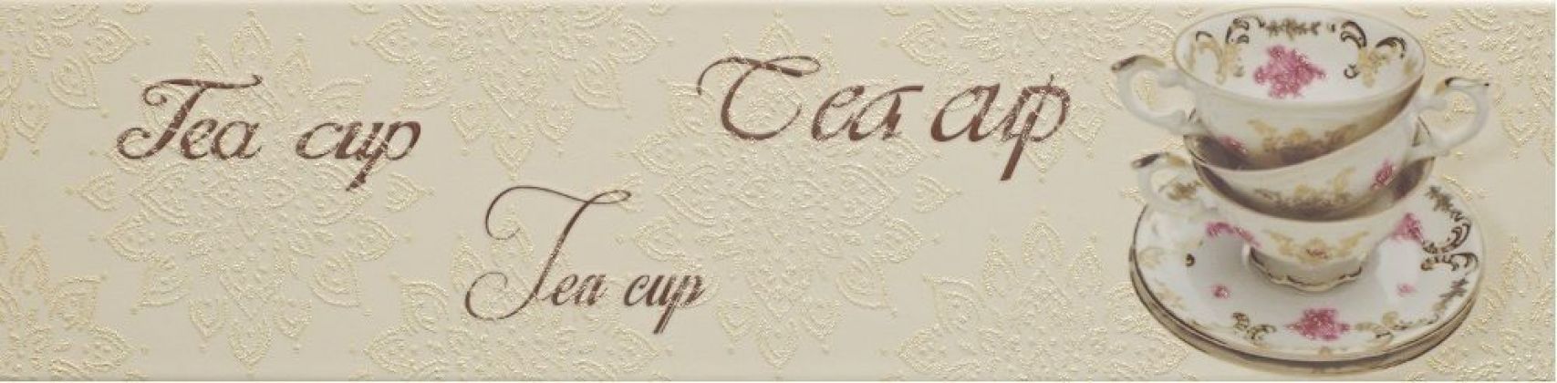 Декор Veronika Tea Cup Crema Mate 10x40