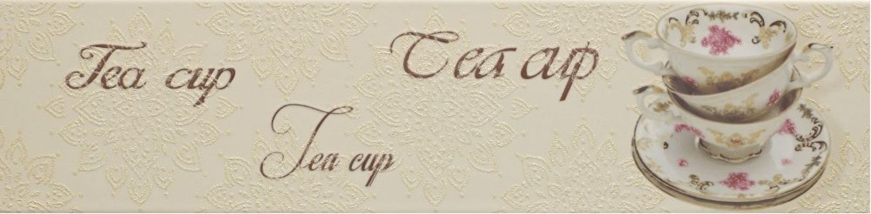 Декор Veronika Tea Cup Crema Brillo 10x40