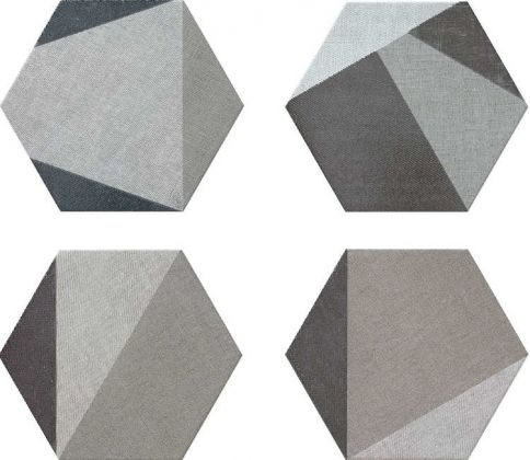 Hextangram Fabric Grey 28,5x33
