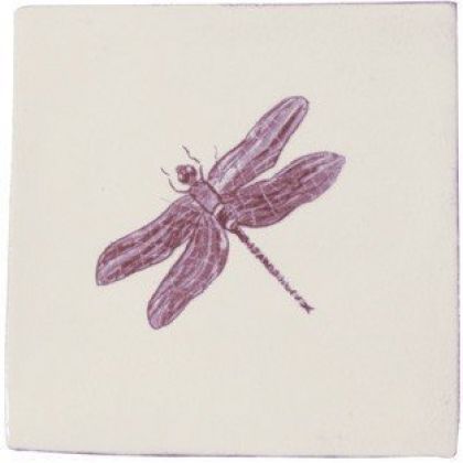 Dec.Dragonfly Marron Prov.Crema 10x10