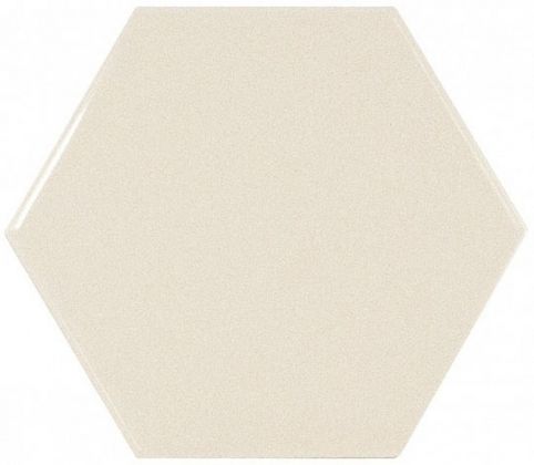 Hexagon Cream 10,7x12,4 21914