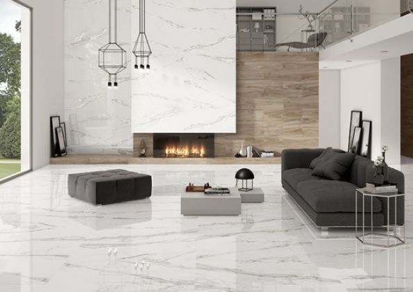 Selecta Carrara White Plus Rect. 75x75