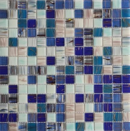 Keramograd Мозаика стеклянная, зеркальная Голубая 30,5x30,5 JS05