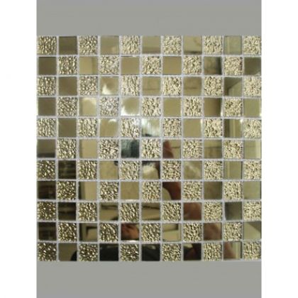 Keramograd Мозаика стеклянная, зеркальная Золото 30x30 A24