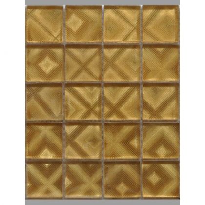 Keramograd Мозаика стеклянная фольгированная Золото 30x30 ST062