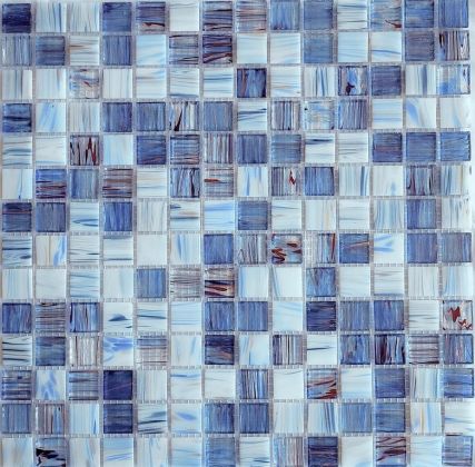 Keramograd Мозаика стеклянная, зеркальная Голубая 30,5x30,5 JS02