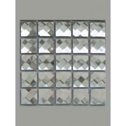 Keramograd Мозаика стеклянная из страз Серебро 30x30 30x30 F15x1