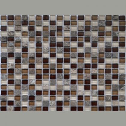 Keramograd Мозаика стеклянная с камнем Коричневая 30x30 GS300