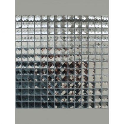 Keramograd Мозаика стеклянная из страз Серебро 30,4x30,4 F2x1