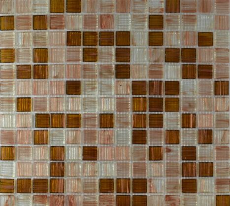 Keramograd Мозаика стеклянная, зеркальная Бежевая светлая 30,5x30,5 JS04
