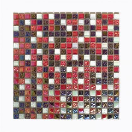 Keramograd Мозаика стеклянная с камнем Красная 30x30 DGS016