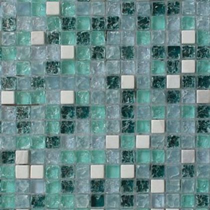 Keramograd Мозаика стеклянная с камнем Изумрудная 30x30 GS095B