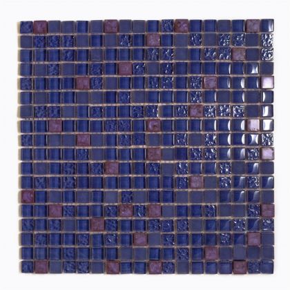 Keramograd Мозаика стеклянная с камнем Фиолетовая 30x30 SSZGS103