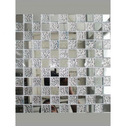 Keramograd Мозаика стеклянная, зеркальная Серебро 30x30 CY817