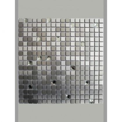 Keramograd Мозаика стеклянная фольгированная Серебро 30x30 LP01A