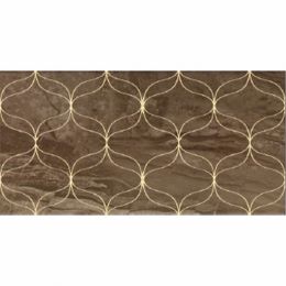 ETHEREAL Gold Geometric Decor Soft Brown Glossy