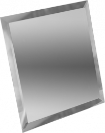Квадратная зеркальная серебряная плитка с фацетом 15х15