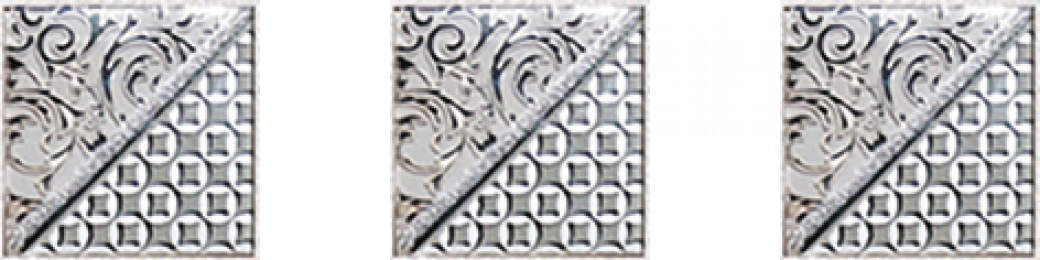 Берген Комплект стеклянных вставок (3шт/компл.) серый 4,5х4,5