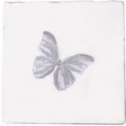 Dec. Butterfly Gris Prov.Blanco