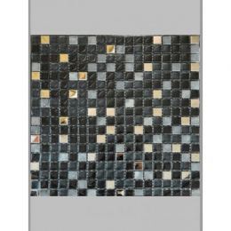 Keramograd Мозаика стеклянная с камнем Черная