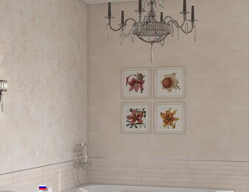 Fresco цветы декорированная рельеф светло-бежевый 29,7x60 C-FRL302D