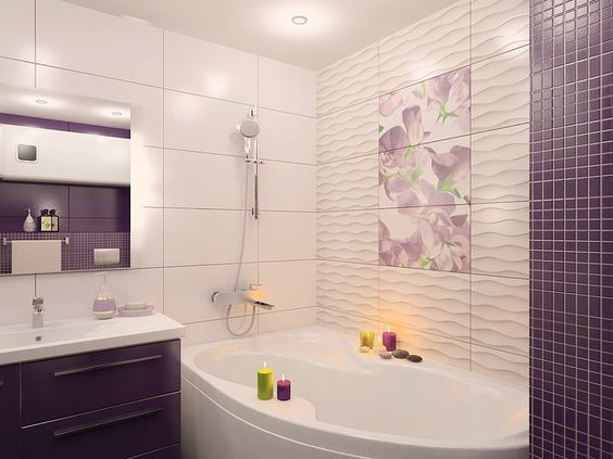 Какую плитку выбрать для маленькой ванной комнаты: советы и 60 фото